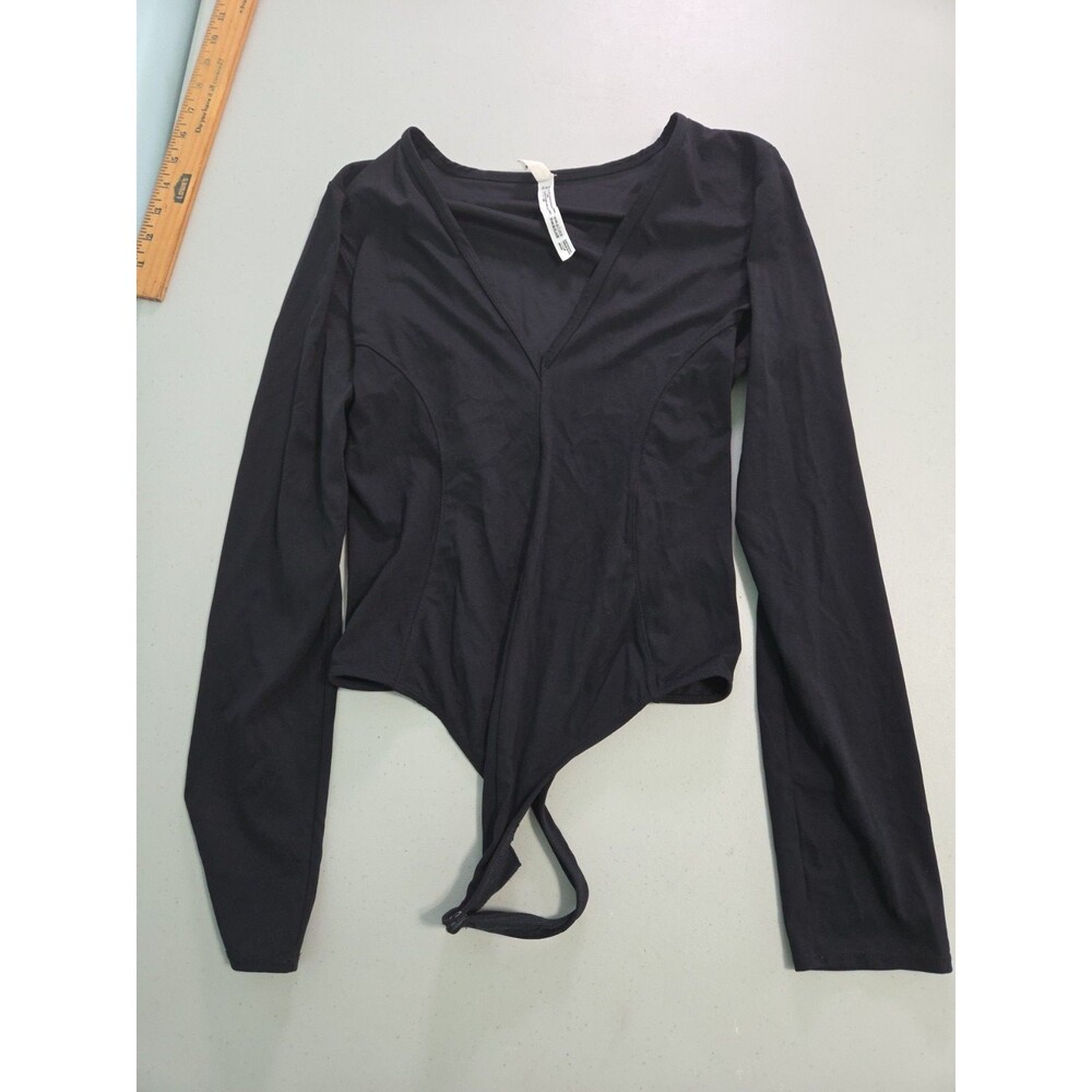 Intimately Free People medium Black Long Sleeve Bodysuit